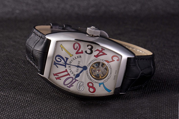 Franck Muller Casablanca Black Croco L der Rem Hvid Dial 80280